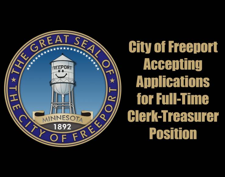 The City of Freeport is accepting applications for a Clerk-Treasurer
